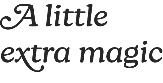 Sweet Chaos accent typography