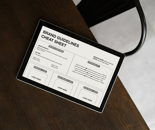 Free Brand Guidelines Cheat Sheet