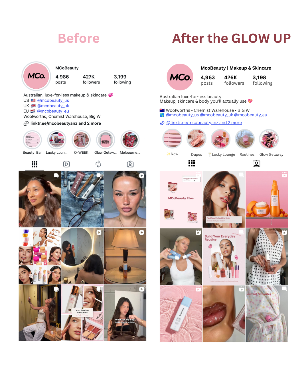 MCoBeauty Instagram Glow Up