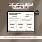 Free Brand Guidelines Cheat Sheet