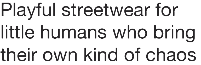 Sweet Chaos subheading typography